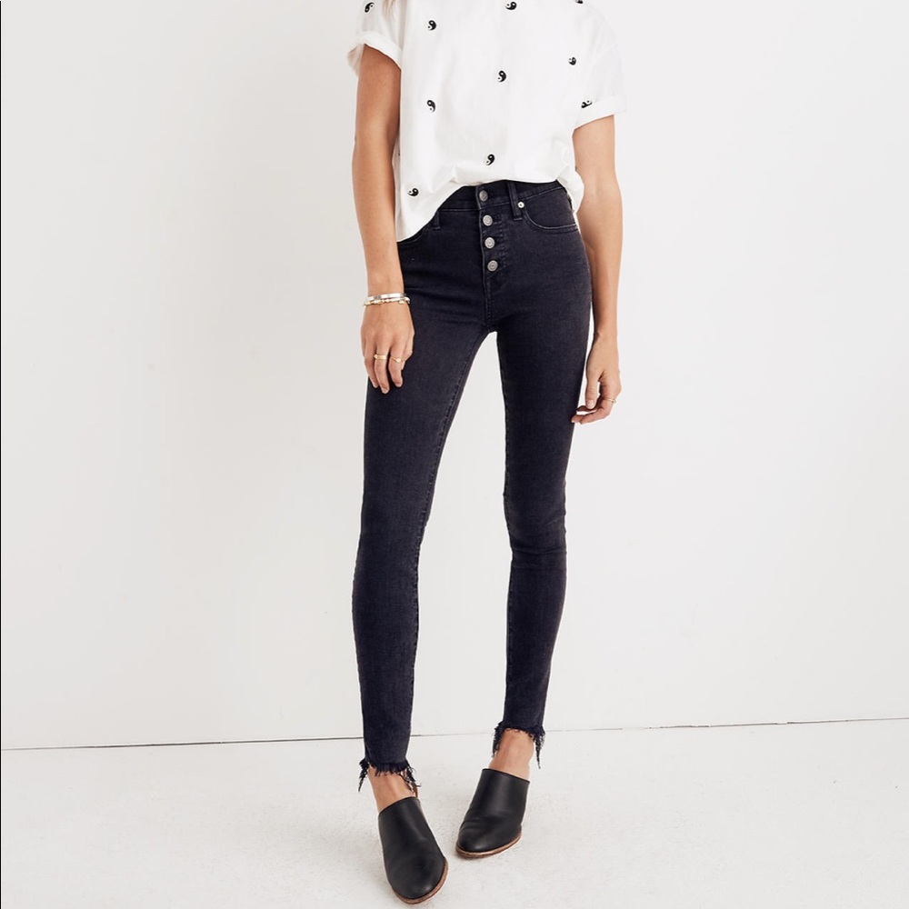 Madewell 9” Button Front Skinny Jeans